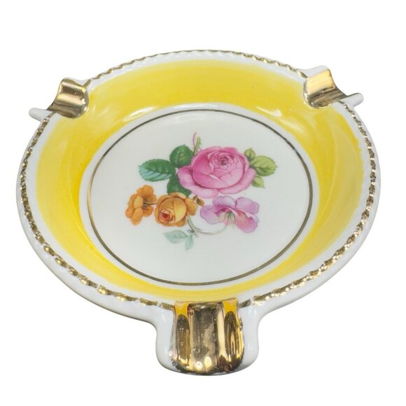 Vintage Schumann Arzberg Germany Dish Ashtray With An Antique Floral Design VTG - Picture 2 of 13